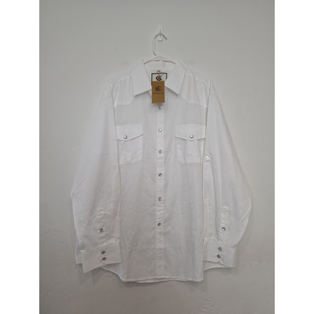 Coevals Club Men's White Pearl Snap Up Long Sleeve Western Shirt Size XL NWT